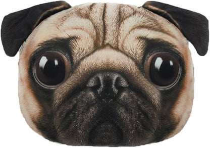LFZ Pug Dog Shape Decorative Cushion Pillow for Indoor Sofa Chair Bed or Outdoor Beach Chair Car Travelling Vacation 15 inches
