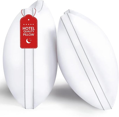 Pillows Standard Size Set of 2, Bed Pillows for Sleeping 2 Pack, Luxury Hotel Quality, Supportive Standard Pillows with Soft Down Alternative for Back Stomach Side Sleepers, Machine Washable