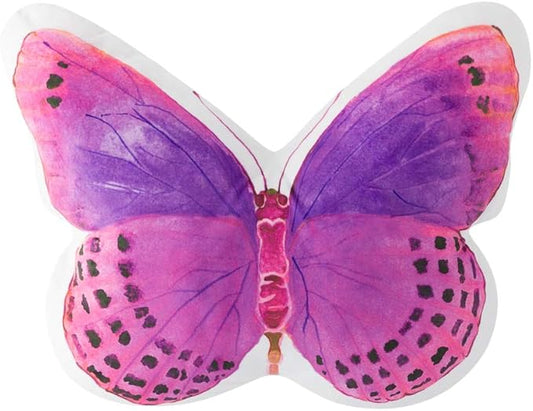 JWH 3D Butterfly Accent Pillow Cases Stuffed Plush Animal Throw Pillow Cover Decorative Girl Cushion for Bed Living Room Sofa Couch Car 13x15 Inch Purple Pink