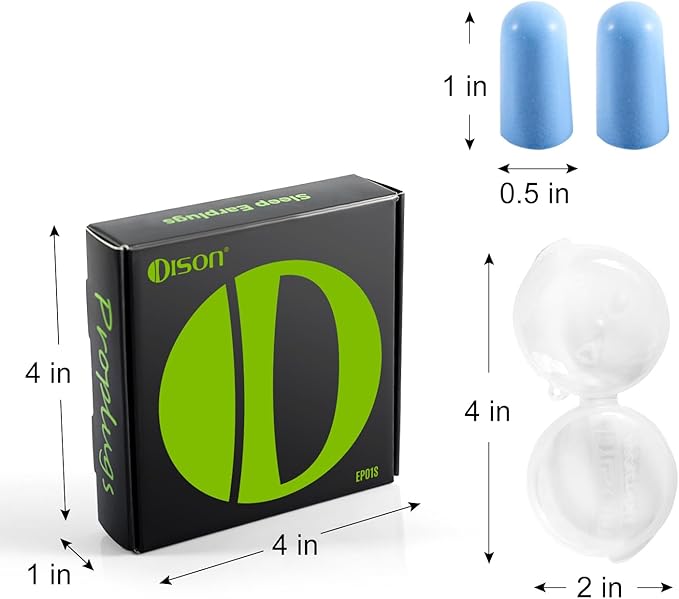 10Pairs Foam Earplugs, Noise Cancelling Ear Plugs for Sleeping Hearing Protection for Shooting Range, Work, Travel,Concert Blue