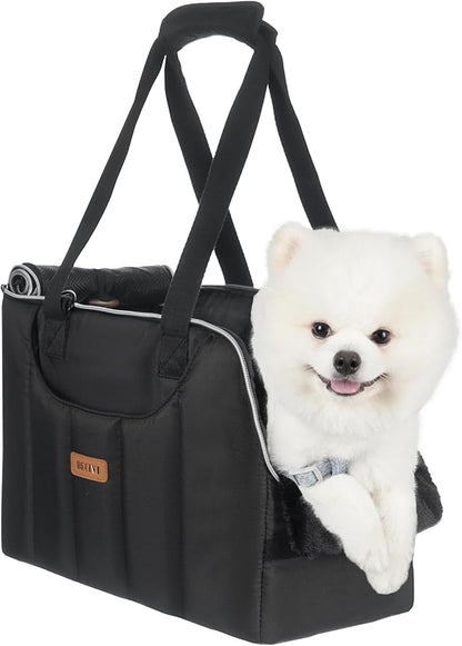 Dog Purse Carrier for Small Dogs Cats Rabbits Up to 13lbs, Lightweight Pet Sling Carriers with Crossbody Strap, Portable Puppy Soft Sided Tote Bag Carrier for Vet,Hiking,Travel Black