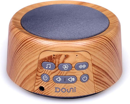 Douni Sleep Sound Machine - White Noise Machine with 27 Soothing Sounds for Sleeping & Relaxation, Timer Settings,Sleep Therapy for Families, Home,Office,Travel.Wood Grain