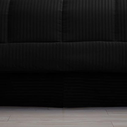 8 Piece Comforter Set Bag with Dobby Stripe Design, Case Pack (Pack of 3)