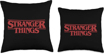 Stranger Things Red Bold Logo Throw Pillow
