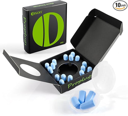 10Pairs Foam Earplugs, Noise Cancelling Ear Plugs for Sleeping Hearing Protection for Shooting Range, Work, Travel,Concert Blue