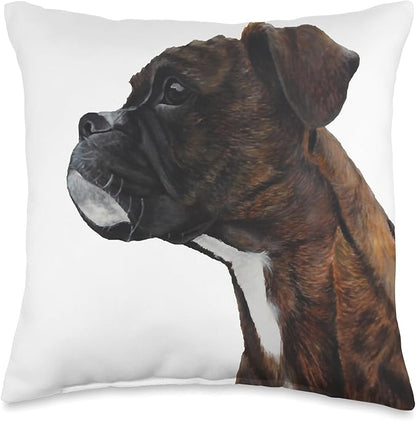 Brindle Boxer Throw Pillow