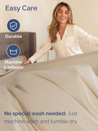 Extra Deep Split King Sheet Set - 7 Piece Breathable and Cooling Sheets - Hotel Luxury Bedding for Women, Men, Kids & Teens - Easy Secure Fit - Soft, Wrinkle Free & Comfy - Extra Deep Pockets - Wheat