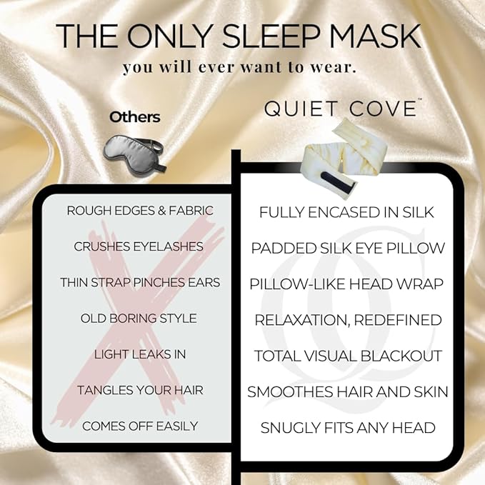 Padded Silk Sleep Mask, Total Blackout Liner Blocks Light, Lightweight, 100% Silk 22 Momme, Soft Lightweight Stuffing Feels Like a Cloud on Your Eyelids (Moonlight Yellow)