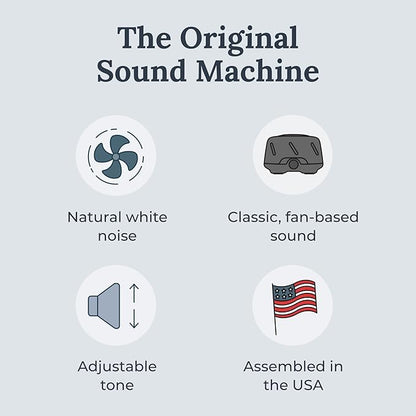 Yogasleep Dohm Uno White Noise Sound Machine, Real Fan Inside for Non-Looping White Noise, Sleep Aid, Office Privacy & Meditation for Adults & Baby, Registry Gift (Charcoal)