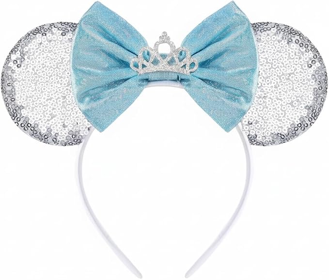 Mouse Ear Headbands,Sparkle Mouse Ears Headband for Women Girls Cartoon Princess Costume Cosplay Decoration (Cinderella)