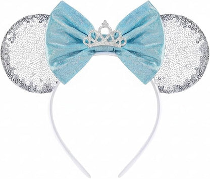 Mouse Ear Headbands,Sparkle Mouse Ears Headband for Women Girls Cartoon Princess Costume Cosplay Decoration (Cinderella)