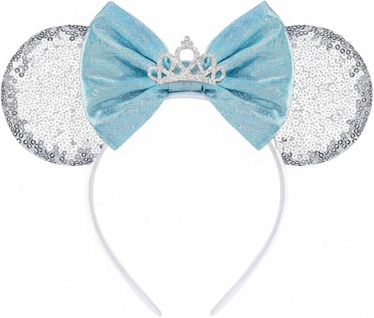Mouse Ear Headbands,Sparkle Mouse Ears Headband for Women Girls Cartoon Princess Costume Cosplay Decoration (Cinderella)