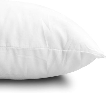 EDOW Throw Pillow Inserts, Set of 2 Lightweight Down Alternative Polyester Pillow, Couch Cushion, Sham Stuffer, Machine Washable. (White, 12x20)