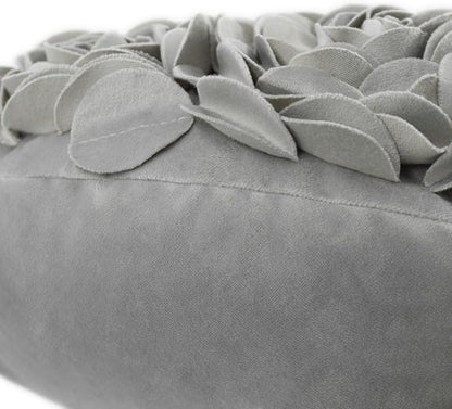JWH Valentine's Day Throw Pillow Covers Decorative Flower Accent Pillow Cases Heart Shaped Cushion for Couch Living Room Bed Chair 14 x 16 Inches Gray