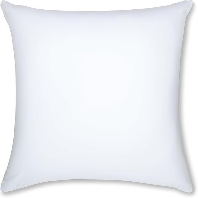 PILLOWY 26" x 26" Throw Pillow - White: 1 PCS Luxurious Premium Microbead Pillow with 85/15 Nylon/Spandex Fabric. Forever Fluffy, Outstanding Beauty & Support. Silky, Soft & Beyond Comfortable