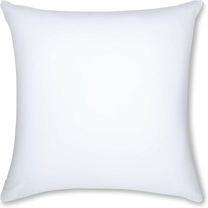 PILLOWY 26" x 26" Throw Pillow - White: 1 PCS Luxurious Premium Microbead Pillow with 85/15 Nylon/Spandex Fabric. Forever Fluffy, Outstanding Beauty & Support. Silky, Soft & Beyond Comfortable