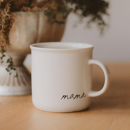 Sweet Water Decor Mama Campfire Mugs - 11oz Cute Coffee Mugs for Hot & Cold Drinks - Dishwasher & Microwave Safe - Ceramic Travel Mug - Ideal Tea and Espresso Mug