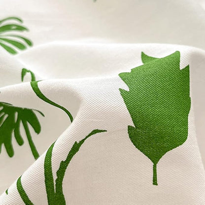 CLOTHKNOW White Green Comforter Set California King Green Floral Bedding Comforter Sets Green Flowers Bedding Cal King Green Boho Bed Comforters 3Pcs Green White Comforter Sets Cal King