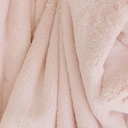 Minky Designs Blossom Pink Minky Blanket – Ultra Soft Faux Fur Throw Blanket for Couch, Bed & Home – Fluffy, Warm & Luxurious – Posh Collection (Large, 60x72)
