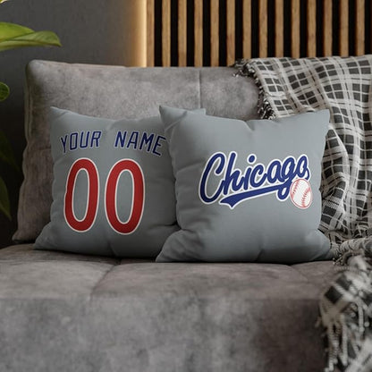ANTKING Chicago C Throw Pillow Custom Name and Number for Men Women Boy Personalized Gift