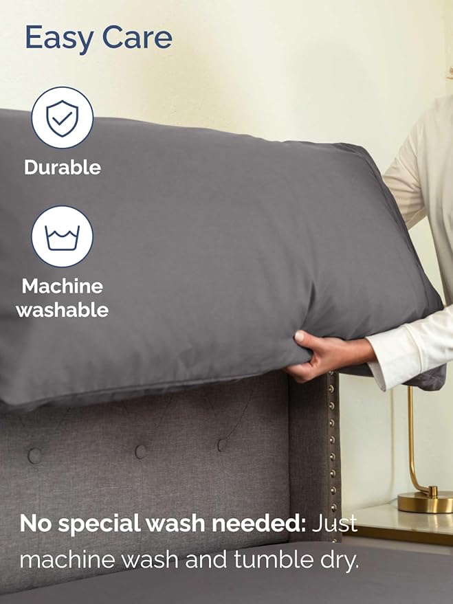 Extra Deep Full Sheet Set - 6 Piece Breathable and Cooling Sheets - Hotel Luxury Bedding for Women, Men, Kids & Teens - Easy & Secure Fit - Soft, Wrinkle Free and Comfy w/ Extra Deep Pockets - Grey