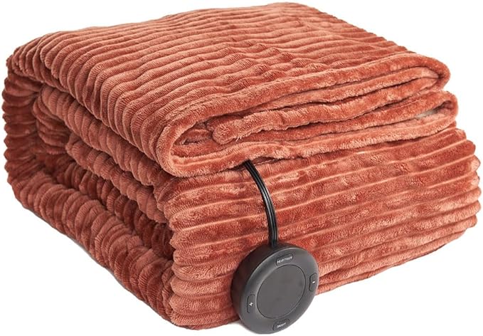 Heated Blanket Twin Size 62"x84",ETL Certification-6 Heating Levels Electric Blanket&1-10 Hour Auto Off,Machine Washable Heating Blanket(RED)