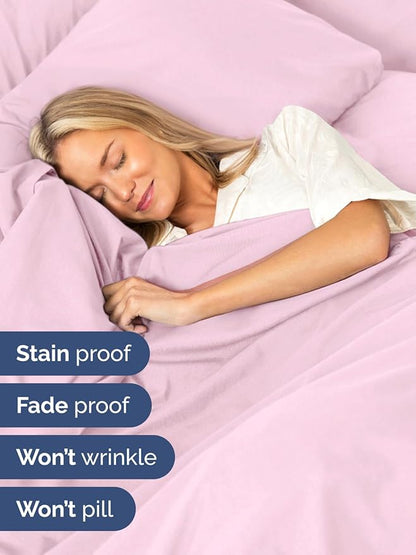 Extra Deep Cal King Sheet Set - 6 Piece Breathable and Cooling Sheets - Hotel Luxury Bedding for Women, Men, Kids & Teens - Easy & Secure Fit - Soft and Wrinkle Free - Extra Deep Pockets - Light Pink