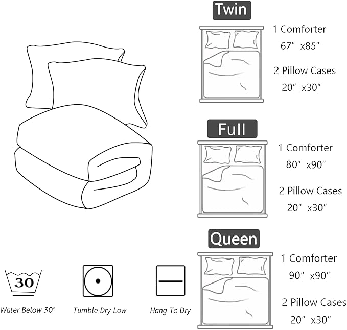 Dinosaur Comforter Sets Queen，Dinosaur Printed Quilt Set for Bedroom Soft Microfiber All Season Print Quilt Set with 1 Comforter and 2 Pillow Case
