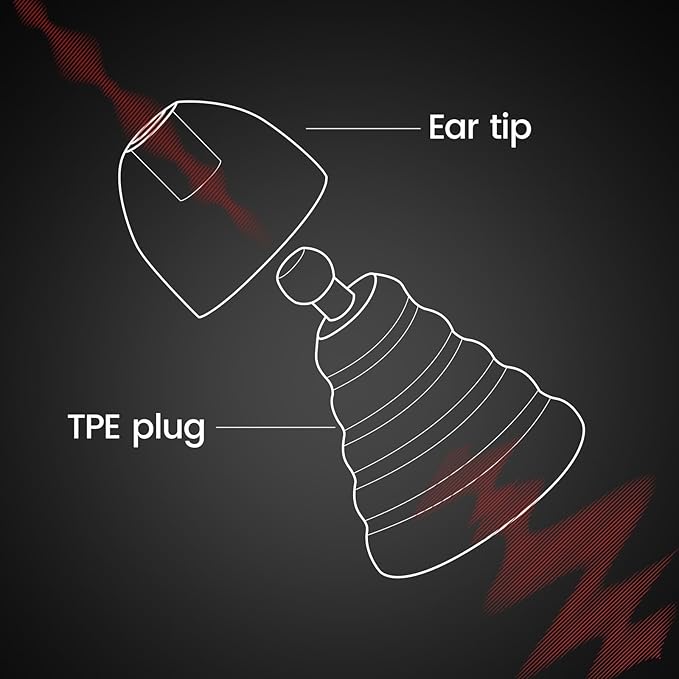 Zeroplus Cocoon EarPlugs - Ultra-Comfy Reusable Noise Reducing Earplugs 26dB NRR for Sleep,Deep Focus,Travel, Noise Sensitivity Hearing Protection Noise Reduction(Black)