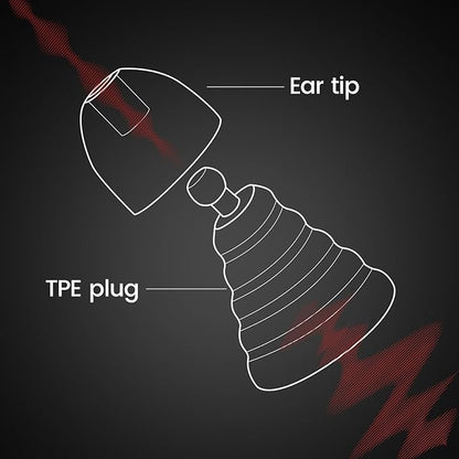 Zeroplus Cocoon EarPlugs - Ultra-Comfy Reusable Noise Reducing Earplugs 26dB NRR for Sleep,Deep Focus,Travel, Noise Sensitivity Hearing Protection Noise Reduction(Black)