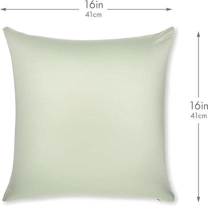 PILLOWY 16" x 16" Throw Pillow - Cadet Grey: 1 PCS Luxurious Premium Microbead Pillow with 85/15 Nylon/Spandex Fabric. Forever Fluffy, Outstanding Beauty & Support. Silky, Soft & Beyond Comfortable
