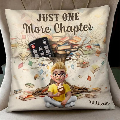 Personalized Pocket Pillow - Book Lover Gift, Reading Nook Accessory, Cozy Home Décor Idea - This is My Reading Pillow Book Tree