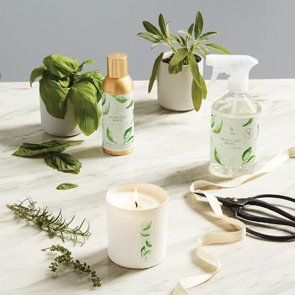 Thymes Home Fragrance Mist – Room Air Fresheners for Home Long Lasting – Air Freshener Spray – Premium Home Fragrance with Notes of Fresh Basil, Tomato Leaf & Delicate Sage (Fresh-Cut Basil, 3 oz)