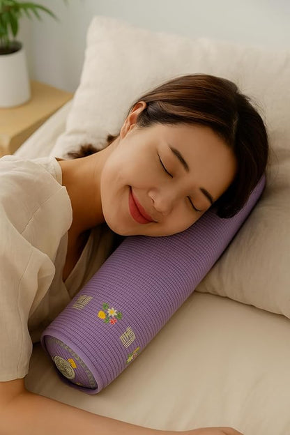 Kpop Jungkook's Favorite Item- Nap Pillow with Traditional Korean Patterns Small and Large Jung kook Photocards Included Weverse Live Nap Pillow (ArmyPurple22-Large)