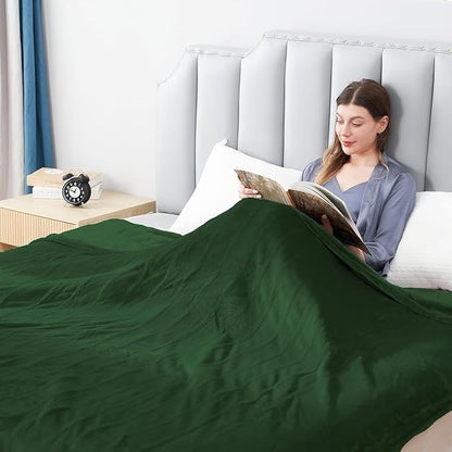 Electric Heated Blanket Full Size 72"x84",Fast Heating Throw, Soft Microplush for Bed & Couch, 10 Hours Auto Off & 5 Heating Levels, Machine Washable, Gifts for Grandma & Family-Green