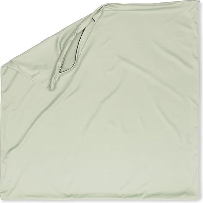 PILLOWY 16"x16" Throw Pillowcases (Cover Only) - 85/15 Nylon, Spandex - Luxurious, Silky, Stretchy & Soft - 1Pcs Solid Color - A Perfect Choice for Couch Chairs Sofa Bed Adult/Kids Bedroom, Cadet Grey