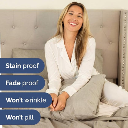 Full XL Size 4 Piece Sheet Set - Comfy Breathable & Cooling Bed Sheets Set - Hotel Luxury Bedding for Women, Men, Kids, Teens, Boys & Girls - Deep Pockets & Wrinkle Free - Oeko-Tex - Heathered Beige