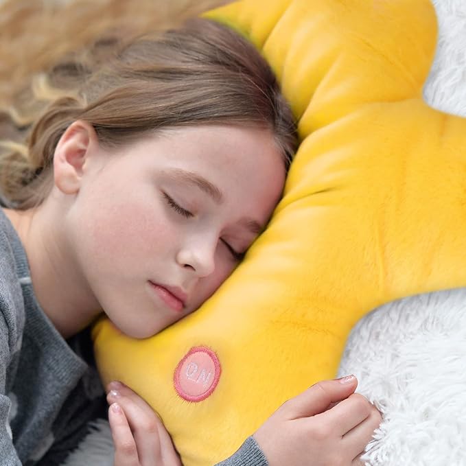 Unittype 3 Pack Star Throw Plush Pillows 15.75 Inch Stuffed Cushion Decorative Smile Face Star Shaped Throw Pillow Blue Violet Yellow for Bedroom Room Bed