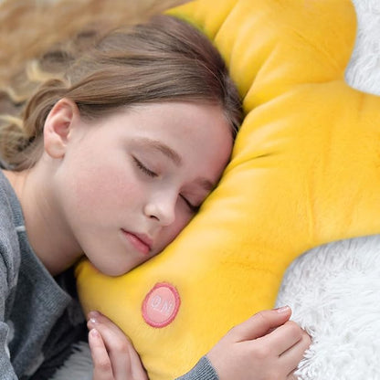 Unittype 3 Pack Star Throw Plush Pillows 15.75 Inch Stuffed Cushion Decorative Smile Face Star Shaped Throw Pillow Blue Violet Yellow for Bedroom Room Bed