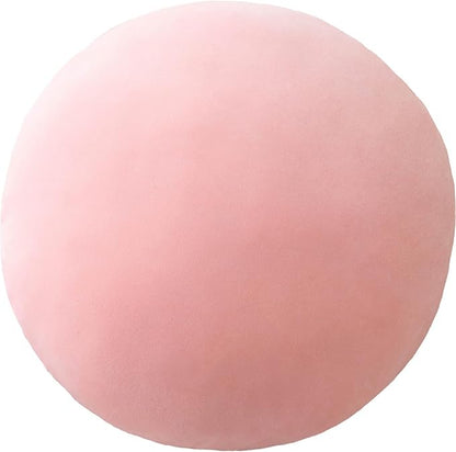 MOJUN Round Throw Pillow, 15.7" Soft Solid Color Round Sofa Lumbar Pillow Floor Pillow Home Decorative Pillow Cushion for Couch Car Living Room Bedroom, Pink
