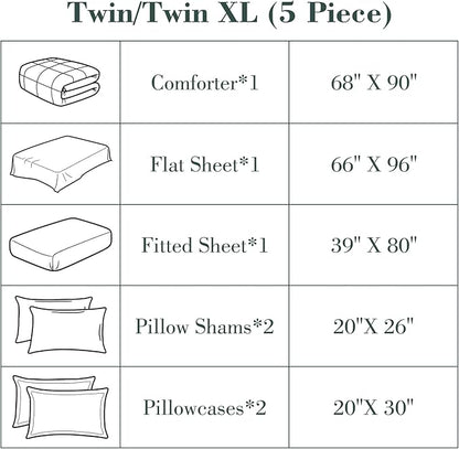 EMME 7-Pieces, Down Alternative Brushed Bedding Comforter Set with Sheets, Ultra Soft and Comfortable Solid Bed Set for All Season (Full/Queen, Aqua Blue)