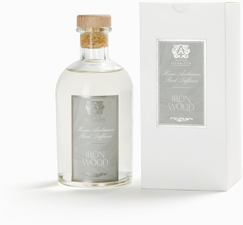 Antica Farmacista Home Ambiance Diffuser - Long-Lasting Reed Scent Diffuser - Luxury Room Freshener Gift - Ironwood, 8.45 fl oz