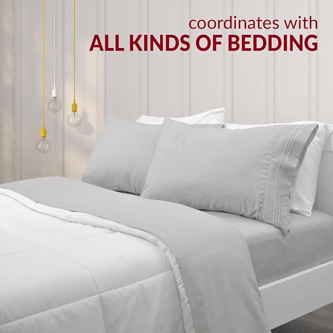 Mellanni Pillow Cases - Luxury, Extra Soft, Cooling Pillow Covers - 2 PC Iconic Collection Pillowcases - Envelope Closure (King 20" x 40", Yellow)