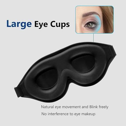 ALASKA BEAR Sleep Mask Memory Foam Contoured Eye Cups for Women and Men, Soft Stitched Edge 3D Blackout Eye Mask for Sleeping No Pressure on Eyelids and Eyelashes Protection, Earplugs Set, Floral