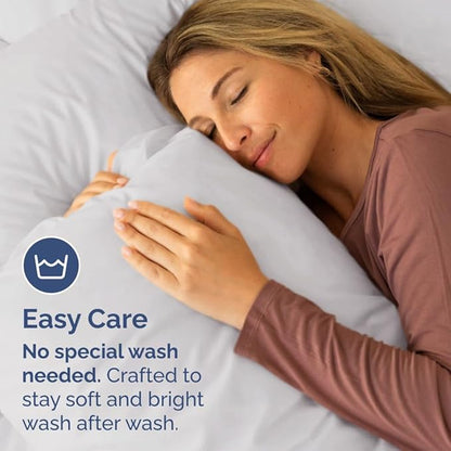King Pillow Cases Set of 4 - Ultra Soft Hotel Quality Pillowcase Covers - Comfy, Cozy & Wrinkle Free - Shrink, Stain & Fade Resistant - Machine Washable Pillow Protectors - 4 Piece Set - French Grey