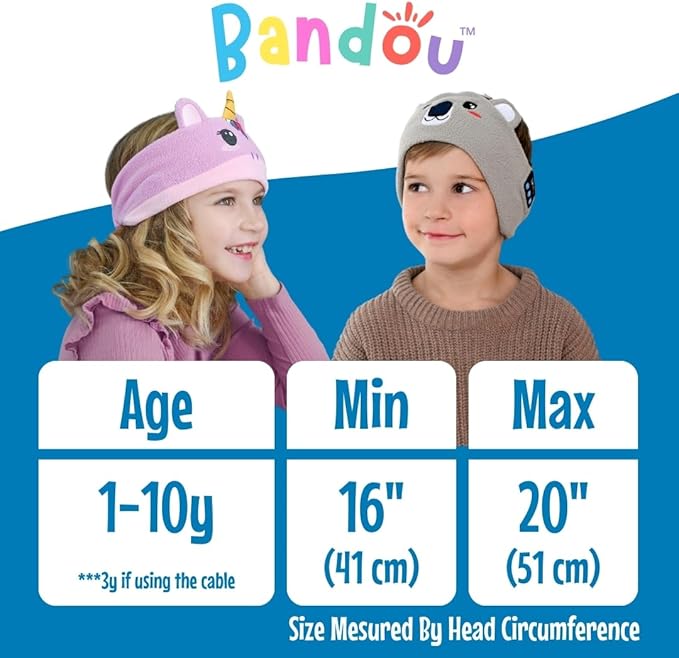 Original Toddler & Kids Headphones - Bluetooth Wireless & Wired Headband - Comfortable Fit - Safe Volume Limited - Adjustable for Travel, Learning, and Sleep (Sparkle The Unicorn)