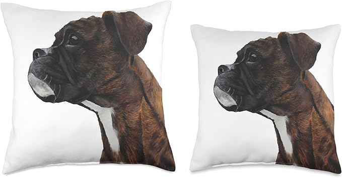 Brindle Boxer Throw Pillow