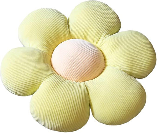 Flower-Shaped Cute Pillow, Flower Cushion, Reading Pillow and Leisure and Comfortable Pillow, Car Cushion (Light Green, 60cmx60cm), 1 Count (Pack of 1)