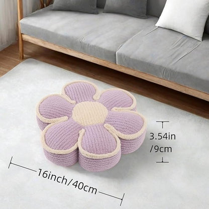 Lavender Daisy Decorative Throw Pillows Flower Shaped Pillow 16" Cute Soft Floor Cushion for Couch Bed Chair Girls Room Bedroom Decor Aesthetic (1, Lavender, 16 Inch)