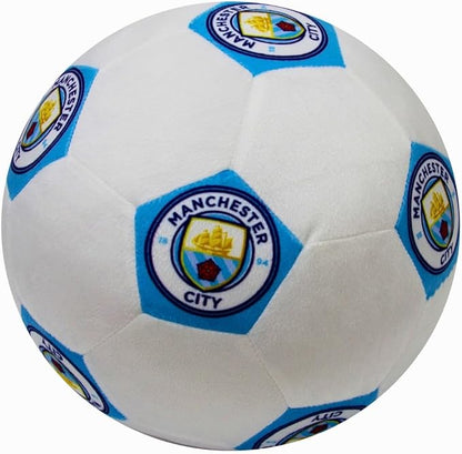 Character World Manchester City FC 3D Soccer Cushion | Fluffy Stuffed Toy Soccer Ball